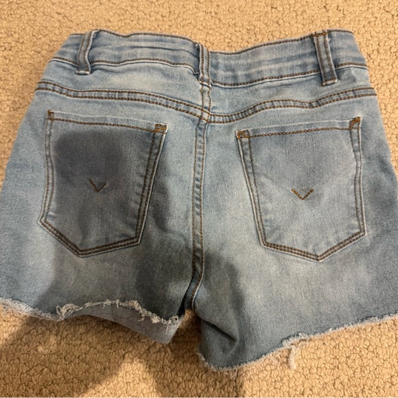 Hudson Sz 10 Girls Blue Denim Jean Shorts Mid Rise Short Adjustable Waist - Picture 3 of 4